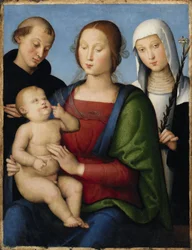 Die Jungfrau und das Kind mit den Heiligen Nikolaus von Tolentino und Katharina von Siena